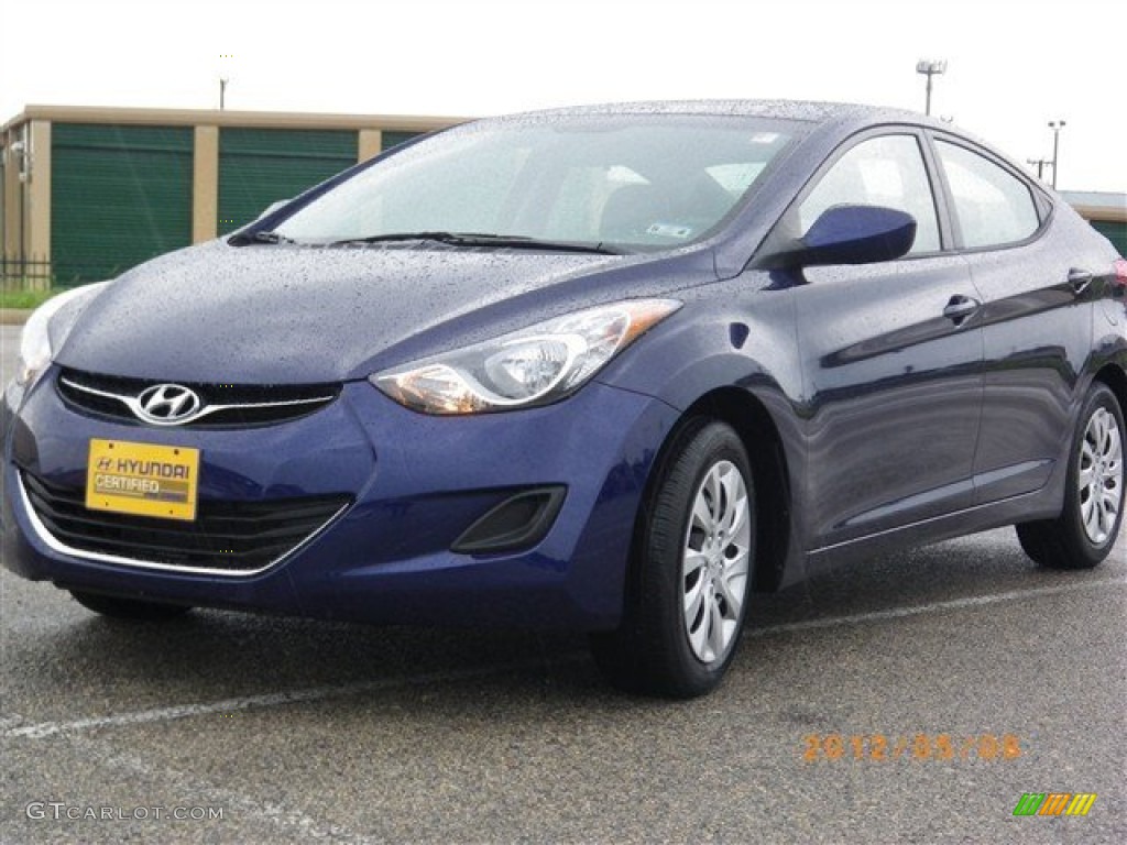 2012 Elantra GLS - Indigo Night Blue / Gray photo #2