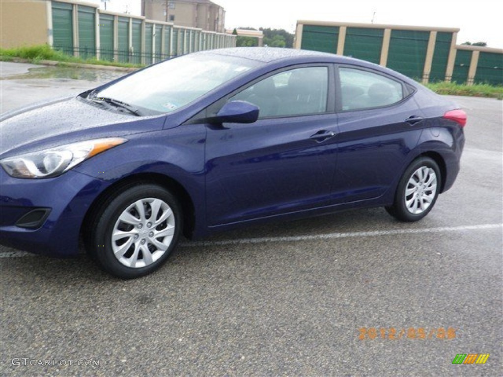 2012 Elantra GLS - Indigo Night Blue / Gray photo #3