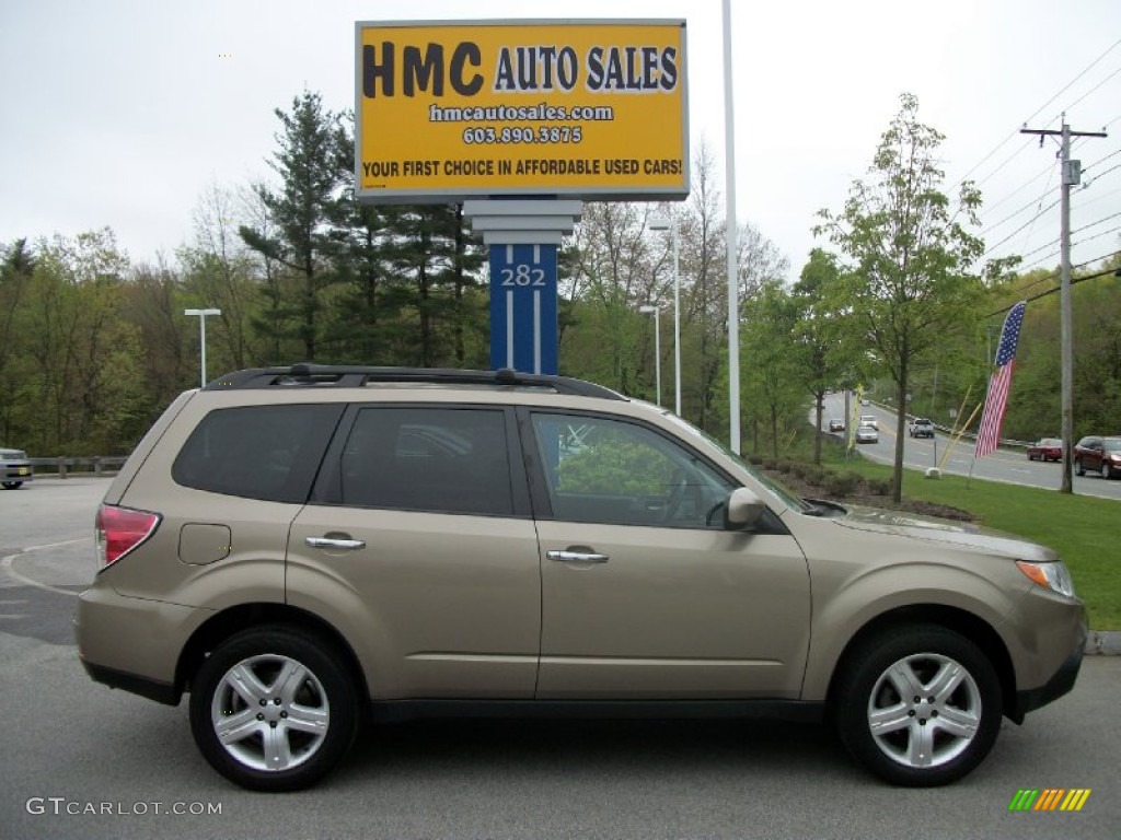 2009 Forester 2.5 X Limited - Topaz Gold Metallic / Black photo #1
