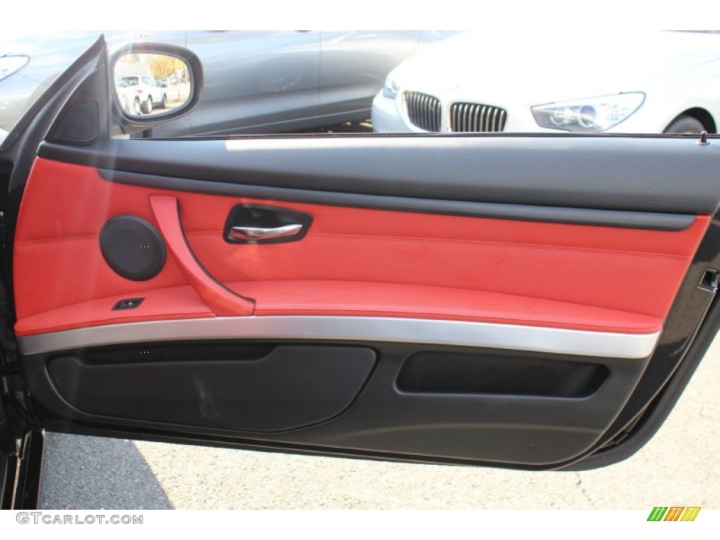 2011 3 Series 328i xDrive Coupe - Jet Black / Coral Red/Black Dakota Leather photo #23