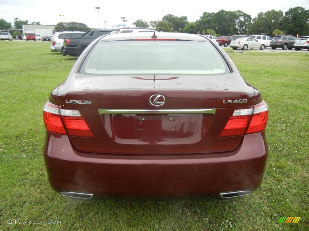 2008 LS 460 - Noble Spinel Red Mica / Cashmere photo #3