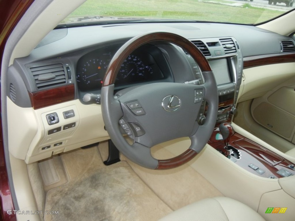 2008 LS 460 - Noble Spinel Red Mica / Cashmere photo #14