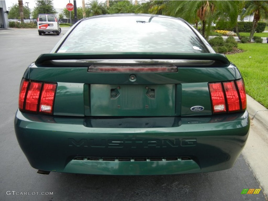 2000 Mustang V6 Coupe - Amazon Green Metallic / Medium Parchment photo #7
