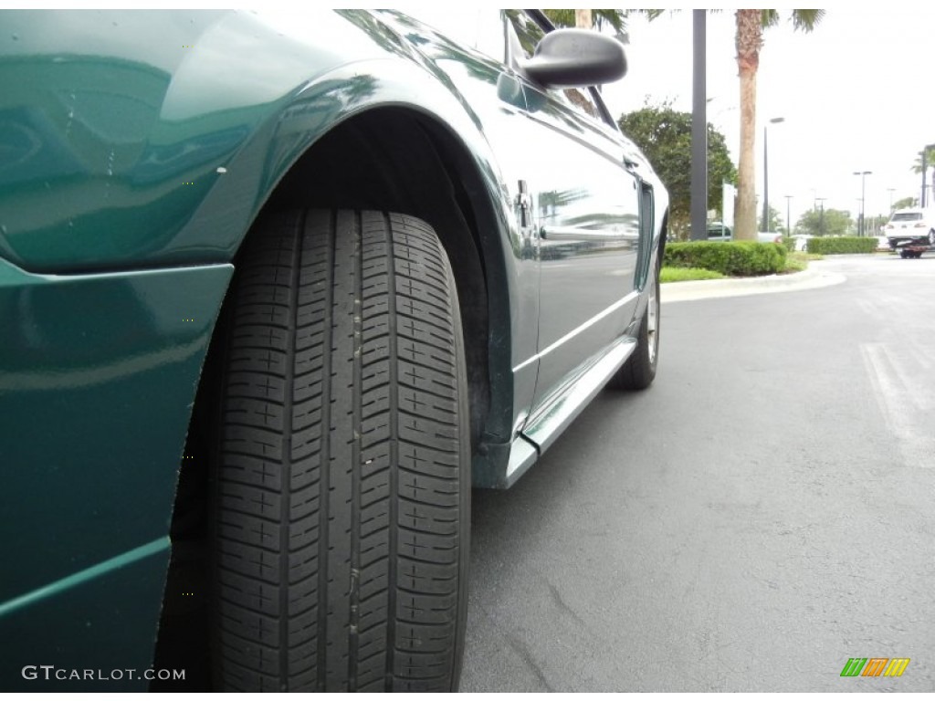 2000 Mustang V6 Coupe - Amazon Green Metallic / Medium Parchment photo #10
