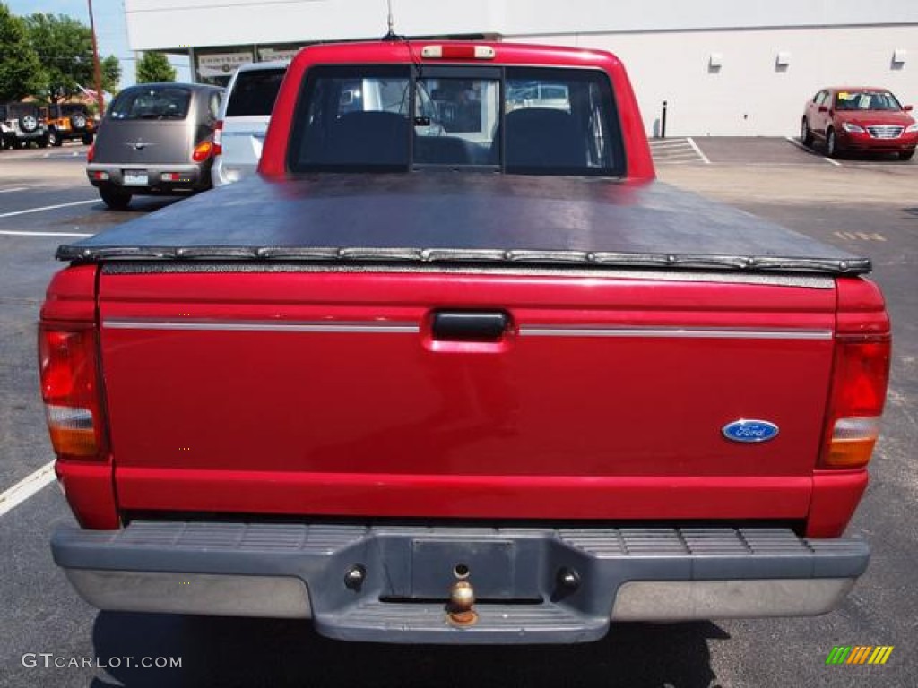 1994 Ranger XLT Extended Cab - Electric Currant Red Metallic / Grey photo #6