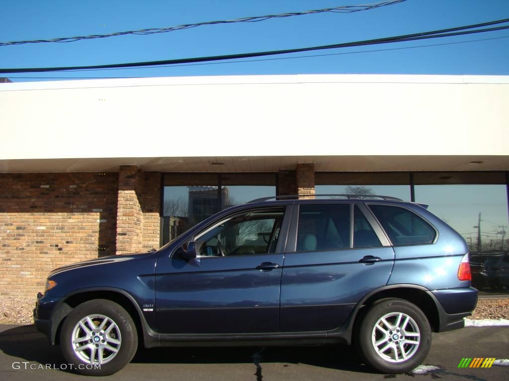 2005 X5 3.0i - Toledo Blue Metallic / Grey photo #3