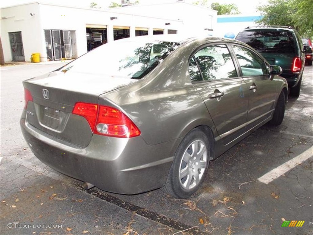 2006 Civic LX Sedan - Sparkle Gray Pearl / Gray photo #2