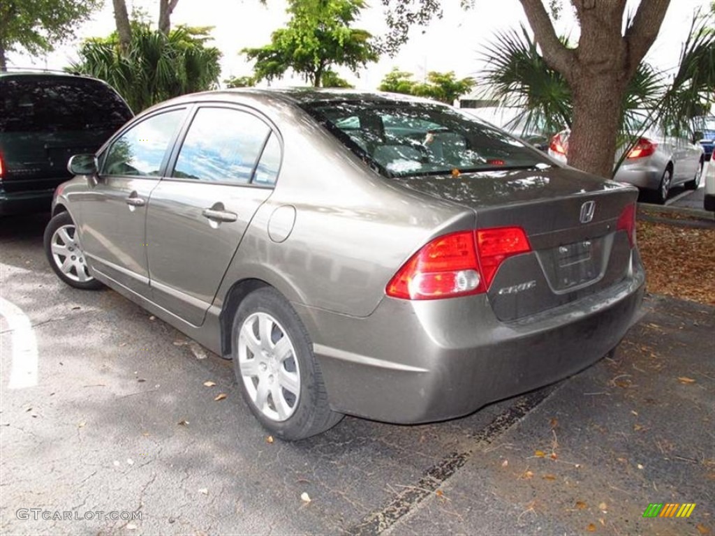 2006 Civic LX Sedan - Sparkle Gray Pearl / Gray photo #3