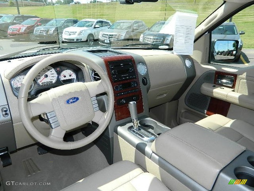 2006 F150 Lariat SuperCab - Oxford White / Tan photo #13