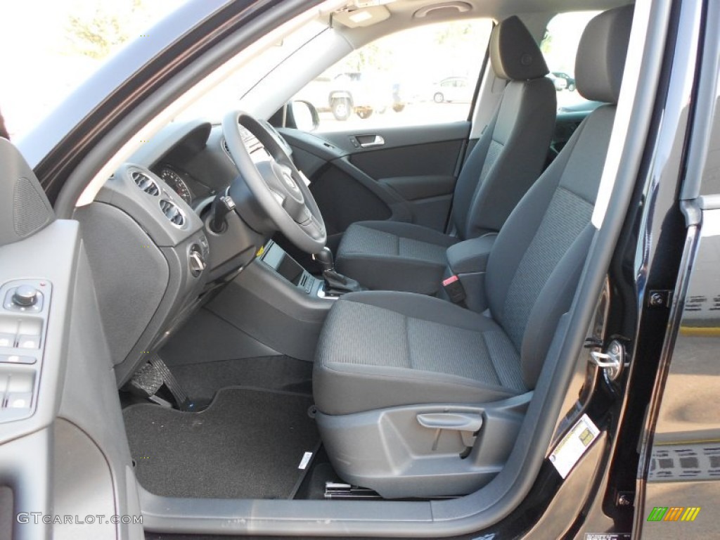 2012 Tiguan S - Deep Black Metallic / Black photo #11