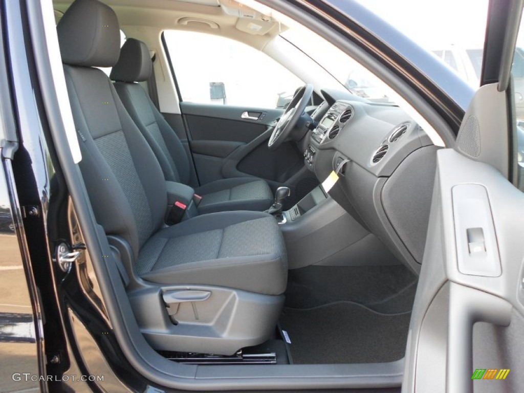 2012 Tiguan S - Deep Black Metallic / Black photo #13