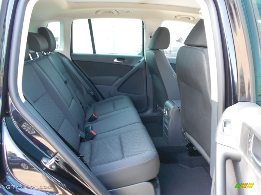 2012 Tiguan S - Deep Black Metallic / Black photo #14