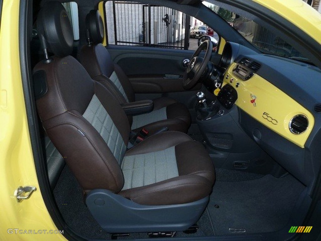 Sport Tessuto Marrone/Nero (Brown/Black) Interior 2012 Fiat 500 Sport Photo #64965763