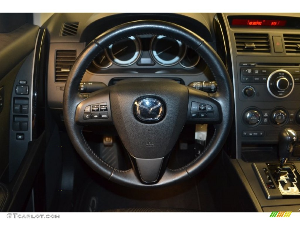 2011 Mazda CX-9 Sport AWD Black Steering Wheel Photo #64967866