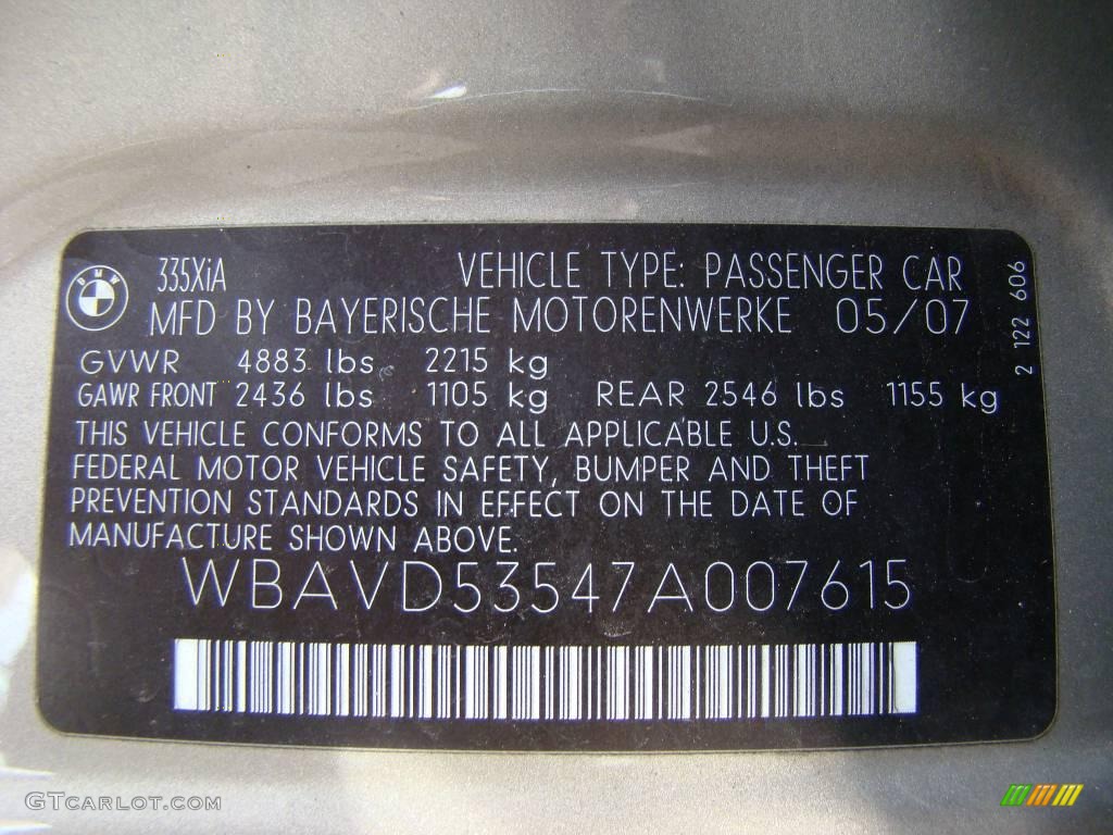 2007 3 Series 335xi Sedan - Platinum Bronze Metallic / Beige photo #15