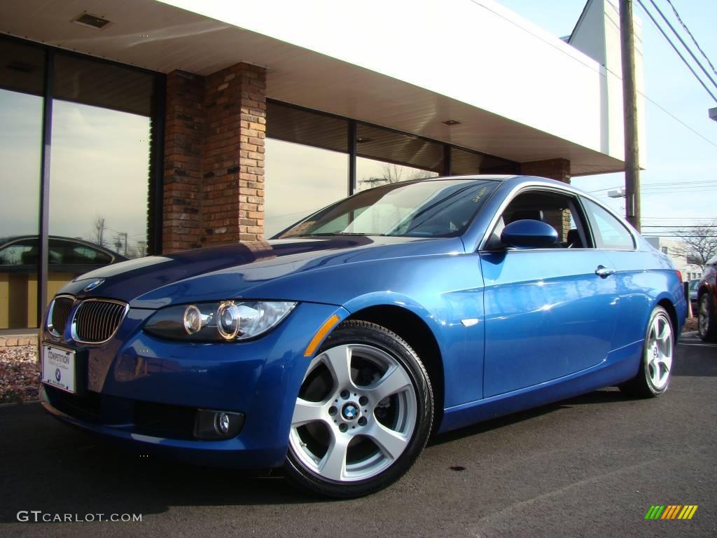 2007 3 Series 328xi Coupe - Montego Blue Metallic / Black photo #1