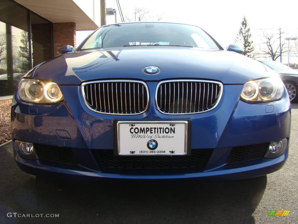 2007 3 Series 328xi Coupe - Montego Blue Metallic / Black photo #2