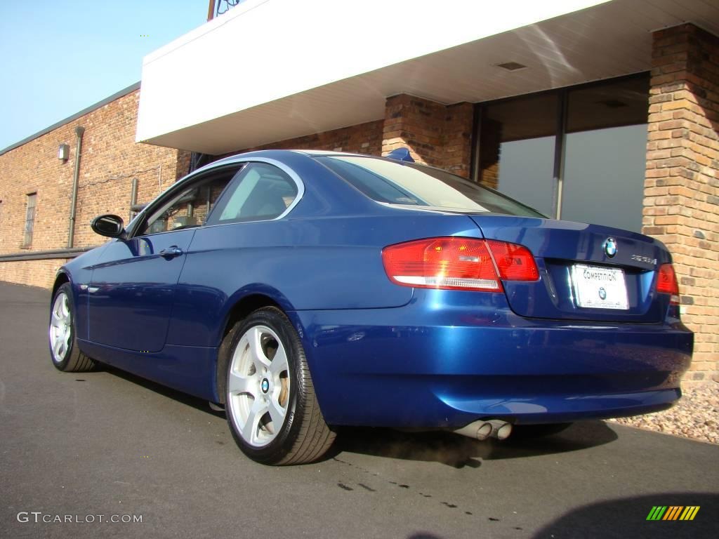 2007 3 Series 328xi Coupe - Montego Blue Metallic / Black photo #3