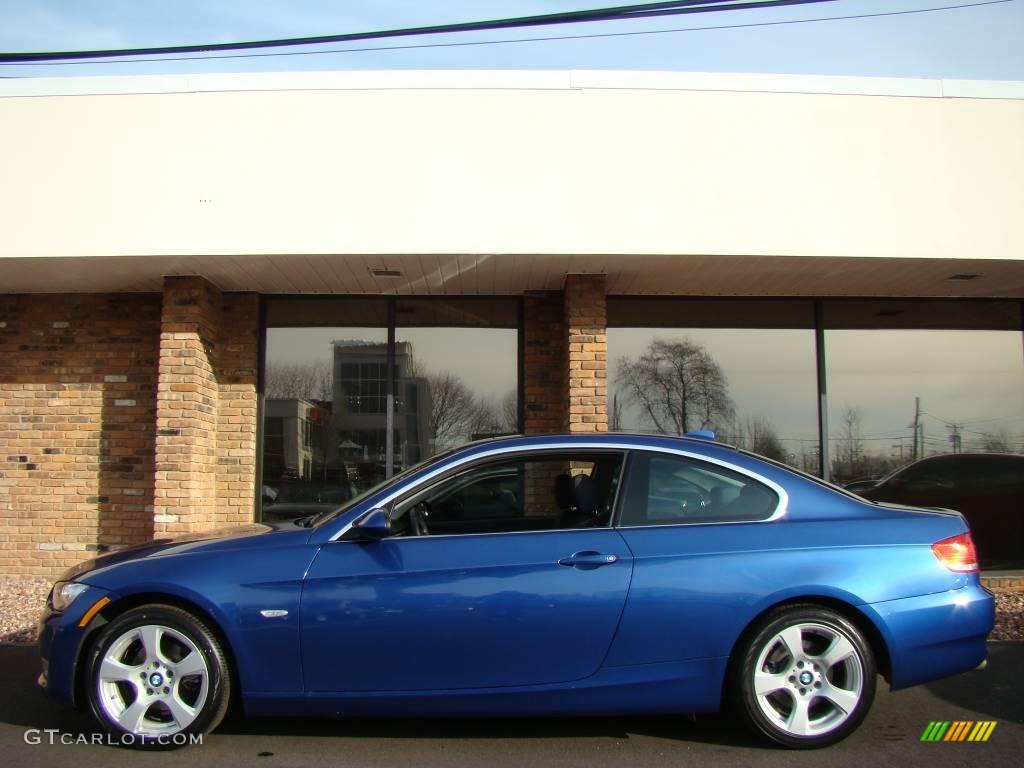 2007 3 Series 328xi Coupe - Montego Blue Metallic / Black photo #6