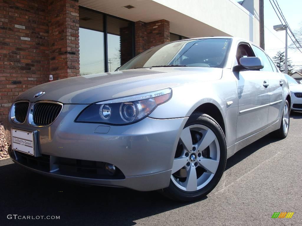 2007 5 Series 525xi Sedan - Silver Grey Metallic / Grey photo #1