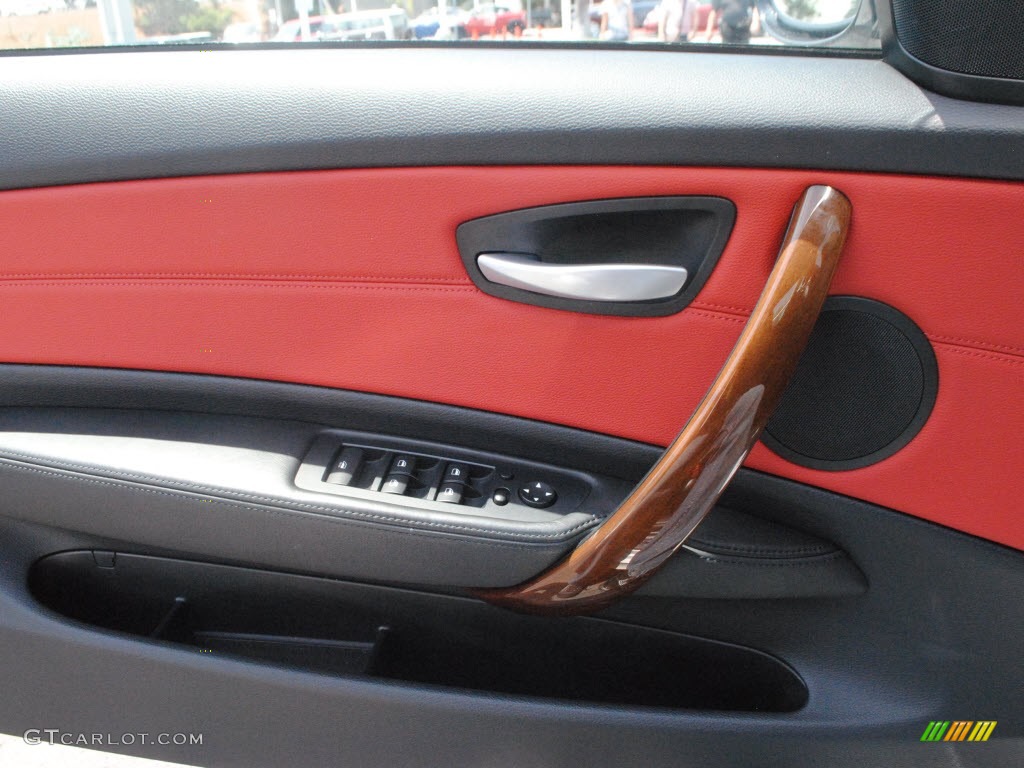 2009 1 Series 128i Convertible - Alpine White / Coral Red Boston Leather photo #22