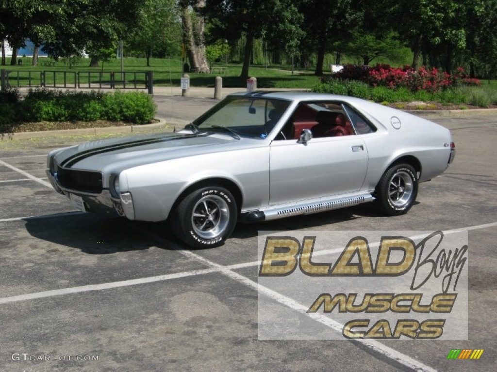 1968 AMX 390 - Turbo Silver Metallic / Red photo #1