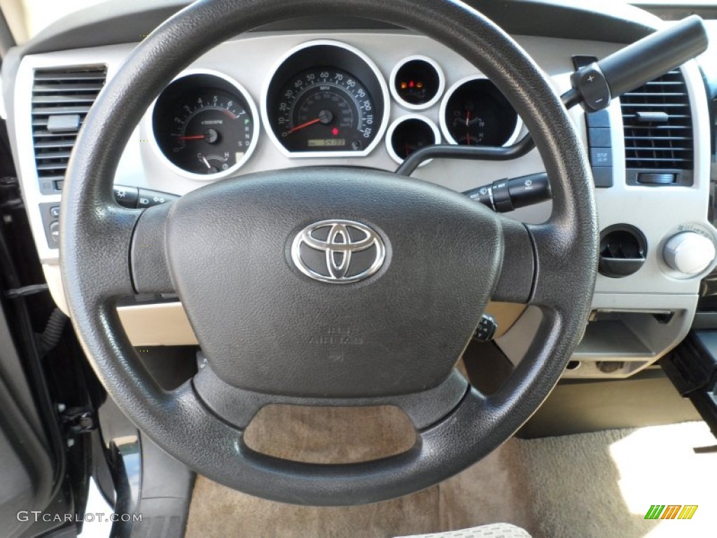 2007 Toyota Tundra SR5 Regular Cab Beige Steering Wheel Photo #64972261