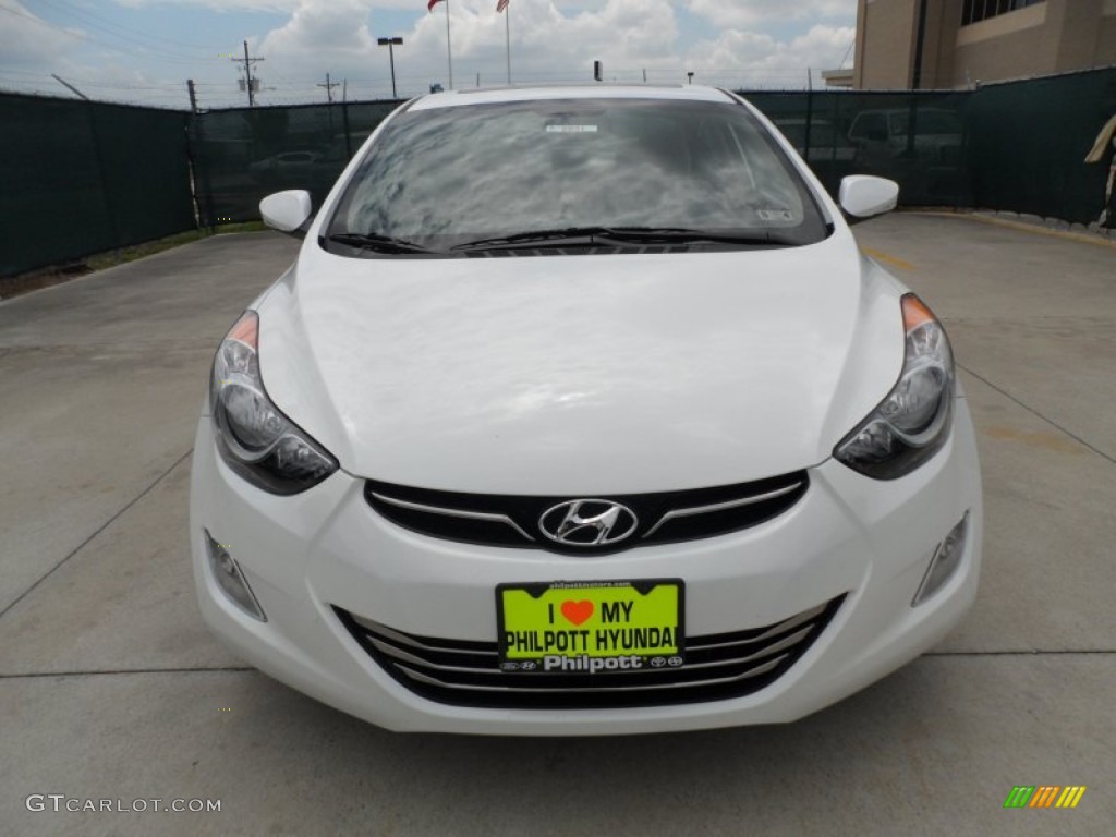 2013 Elantra Limited - Shimmering White / Beige photo #8