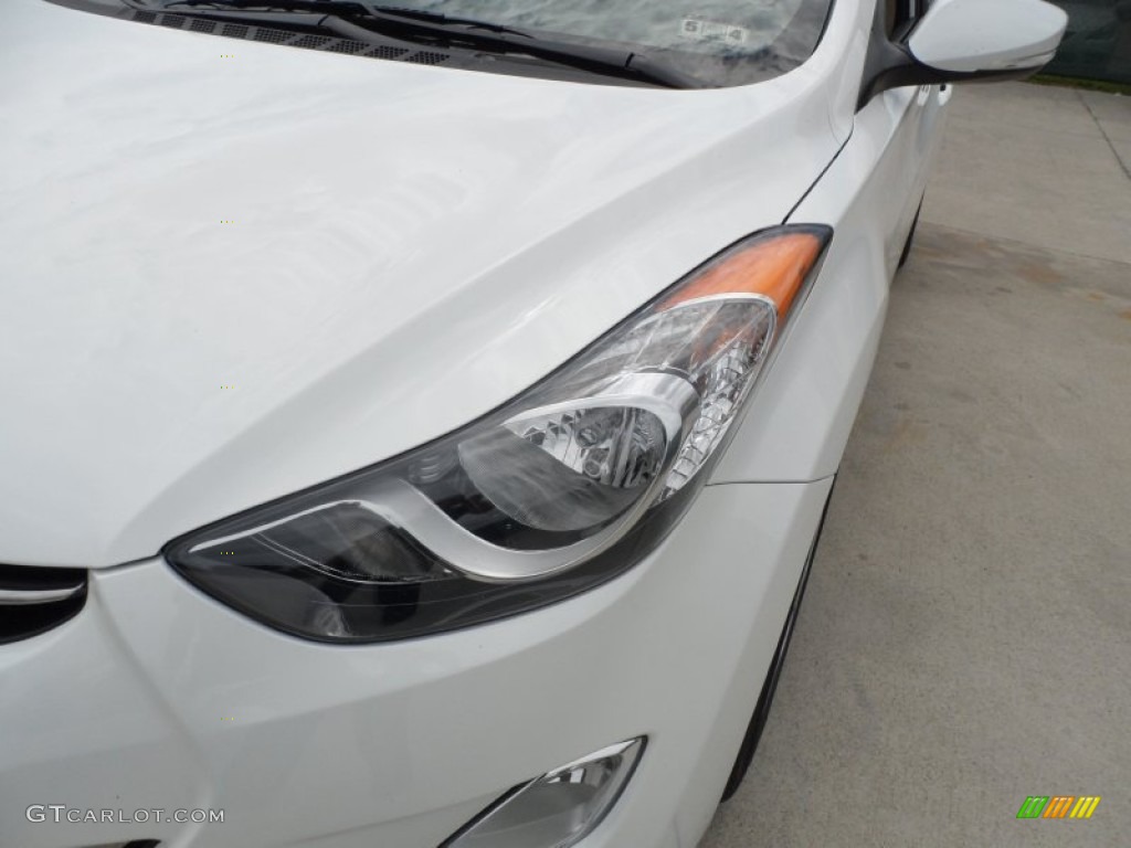 2013 Elantra Limited - Shimmering White / Beige photo #9