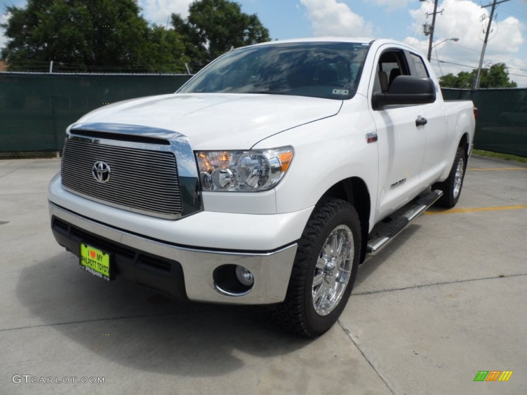 2012 Tundra Texas Edition Double Cab 4x4 - Super White / Sand Beige photo #7