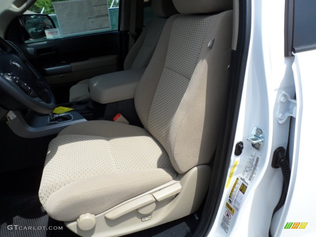 2012 Tundra Texas Edition Double Cab 4x4 - Super White / Sand Beige photo #29