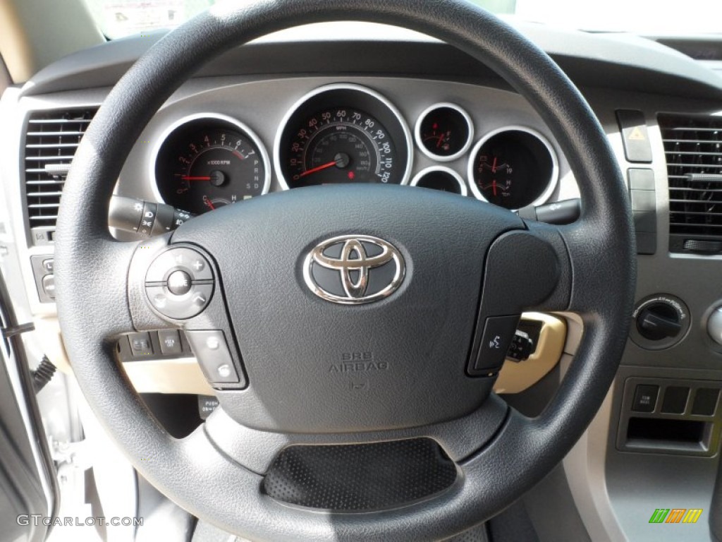 2012 Tundra Texas Edition Double Cab 4x4 - Super White / Sand Beige photo #37