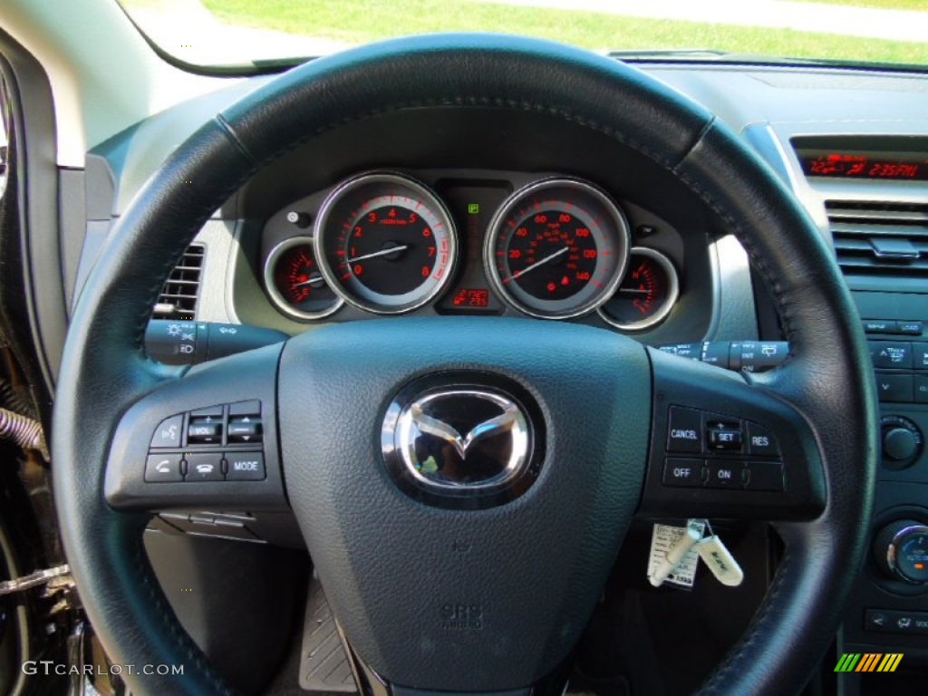 2011 Mazda CX-9 Sport AWD Black Steering Wheel Photo #64977062