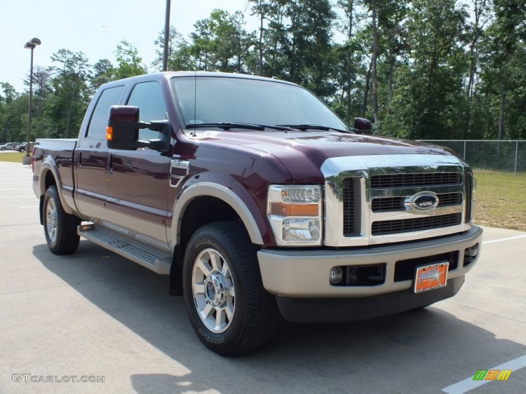 2010 F250 Super Duty King Ranch Crew Cab 4x4 - Royal Red Metallic / Chaparral Leather photo #1
