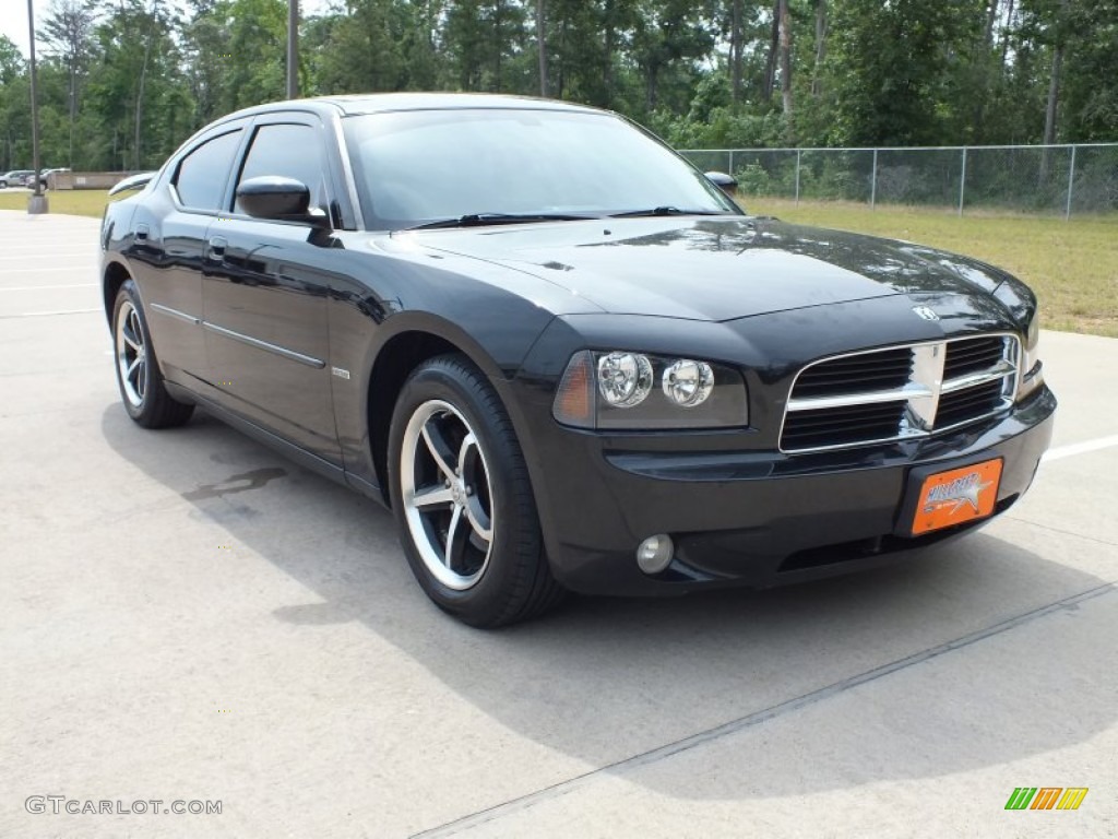 2009 Charger R/T - Brilliant Black Crystal Pearl / Dark Slate Gray/Light Slate Gray photo #1