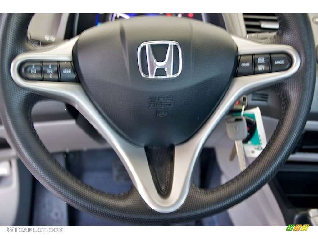 2010 Civic Hybrid Sedan - Spectrum White Pearl / Blue photo #11
