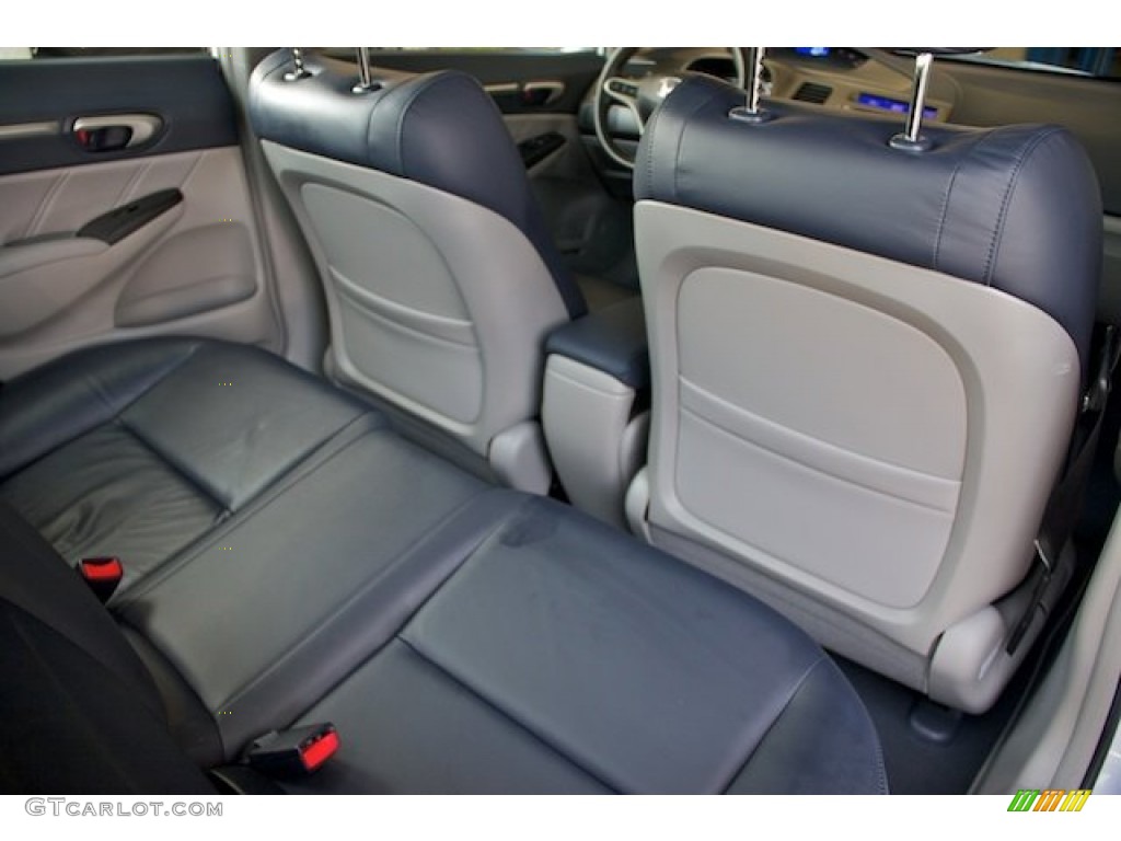 2010 Civic Hybrid Sedan - Spectrum White Pearl / Blue photo #18