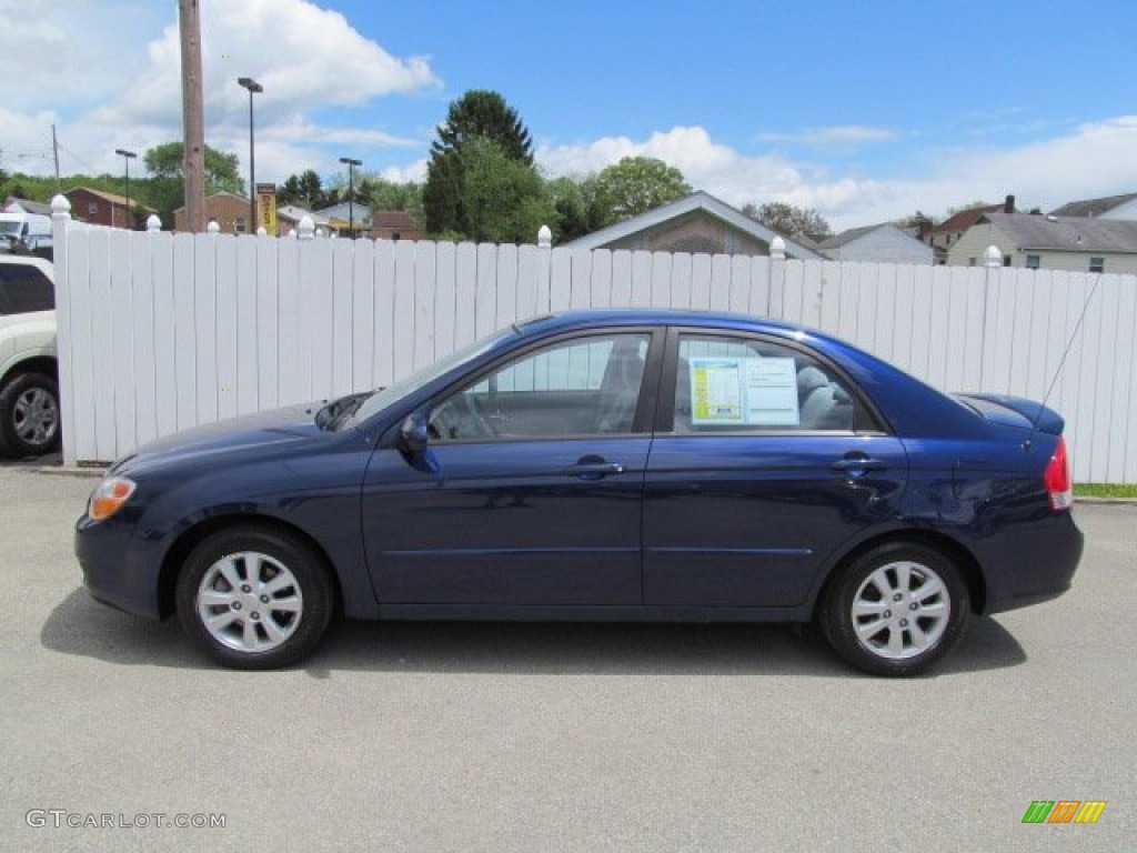 2007 Deep Ocean Blue Kia Spectra EX Sedan 64976176 Photo 2 GTCarLot