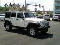 2008 Stone White Jeep Wrangler Unlimited Rubicon 4x4  photo #2