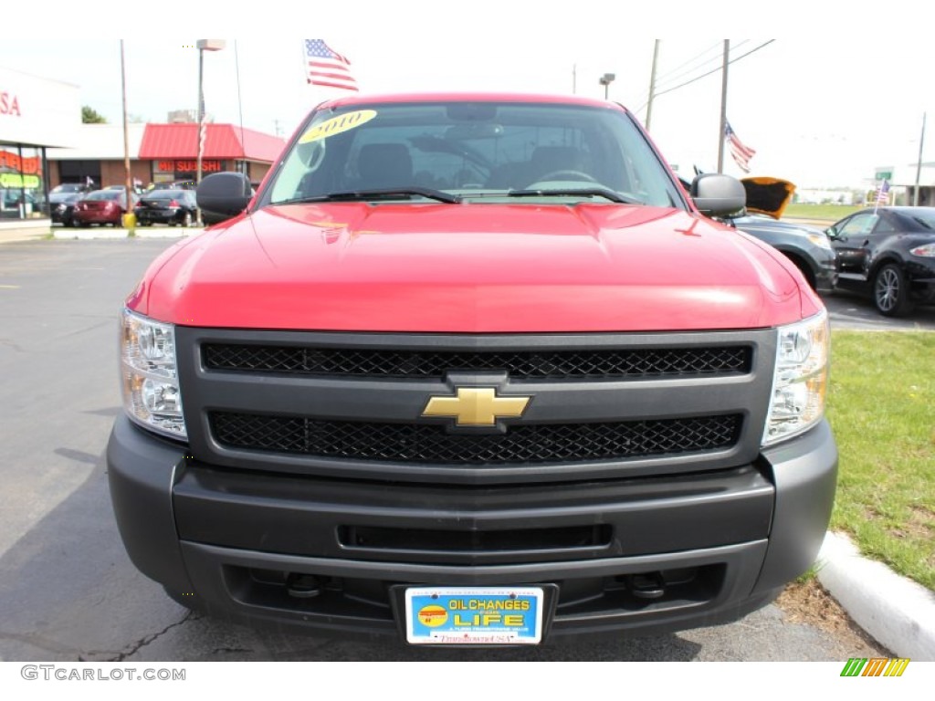 2010 Silverado 1500 Regular Cab 4x4 - Victory Red / Dark Titanium photo #12