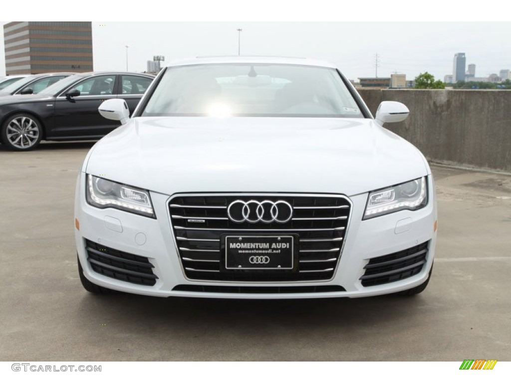 2012 A7 3.0T quattro Premium Plus - Ibis White / Nougat Brown photo #2