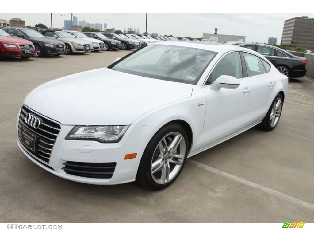 2012 A7 3.0T quattro Premium Plus - Ibis White / Nougat Brown photo #3