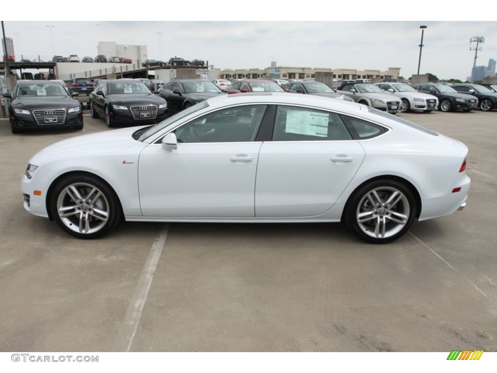 2012 A7 3.0T quattro Premium Plus - Ibis White / Nougat Brown photo #4
