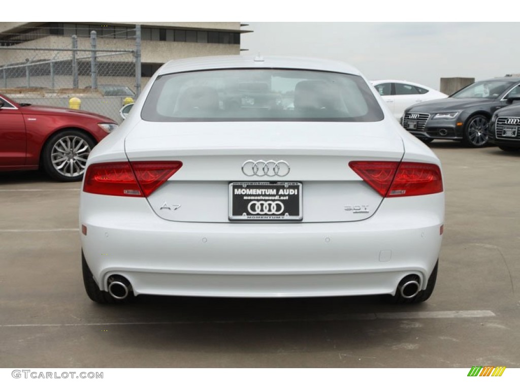 2012 A7 3.0T quattro Premium Plus - Ibis White / Nougat Brown photo #8