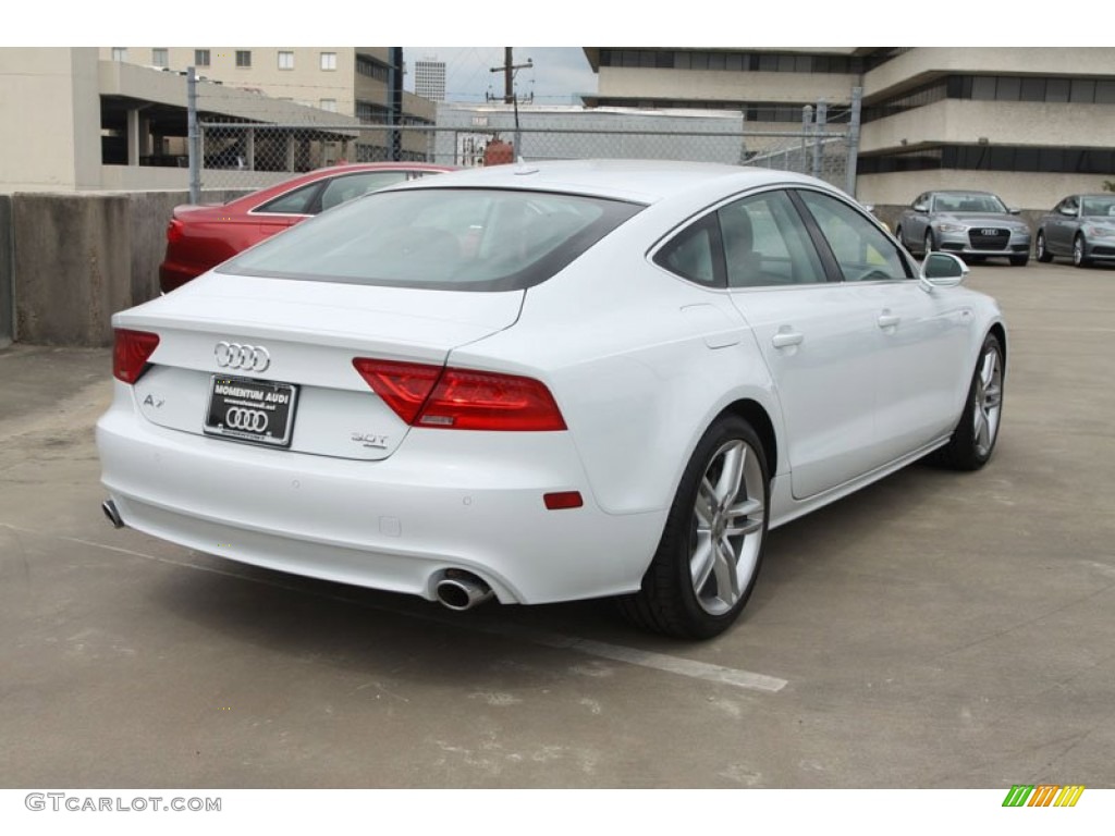 2012 A7 3.0T quattro Premium Plus - Ibis White / Nougat Brown photo #9