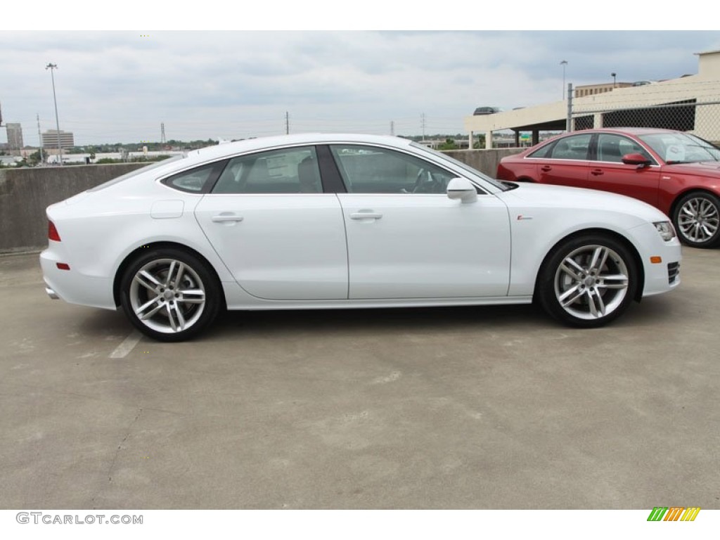 2012 A7 3.0T quattro Premium Plus - Ibis White / Nougat Brown photo #10