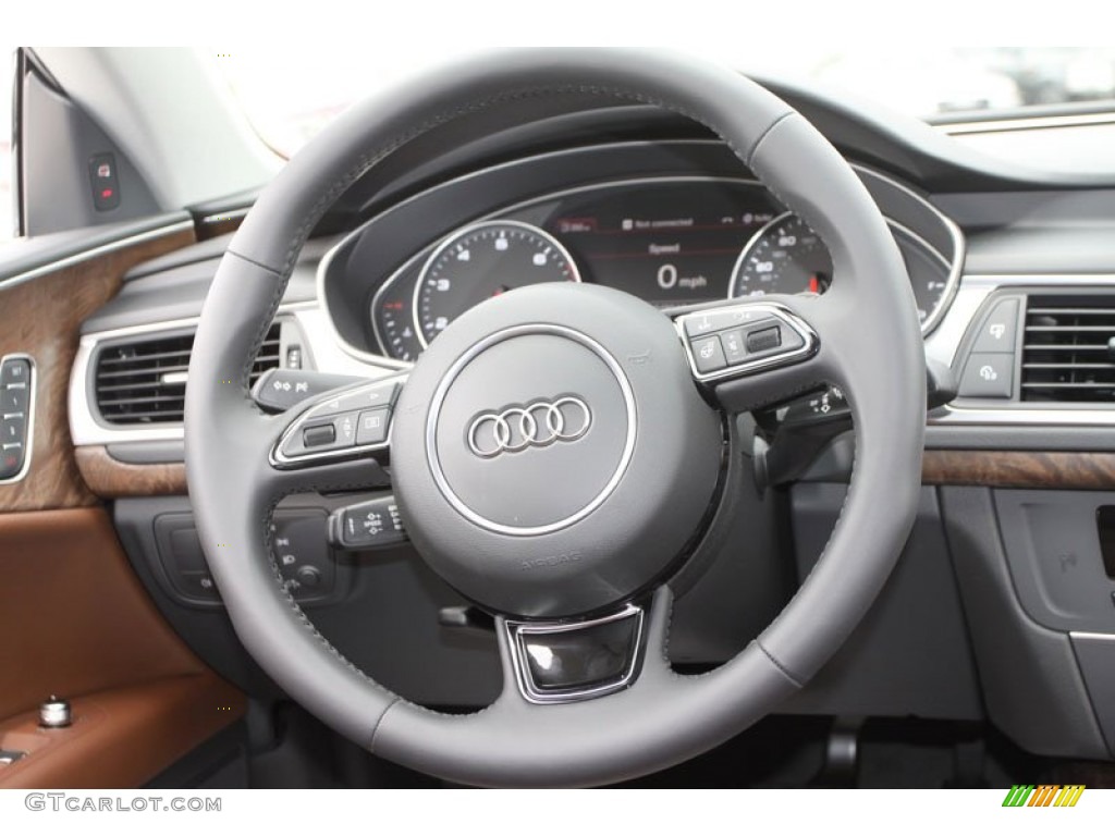 2012 A7 3.0T quattro Premium Plus - Ibis White / Nougat Brown photo #17