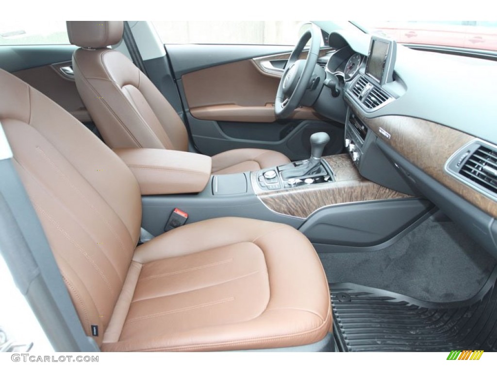 2012 A7 3.0T quattro Premium Plus - Ibis White / Nougat Brown photo #28