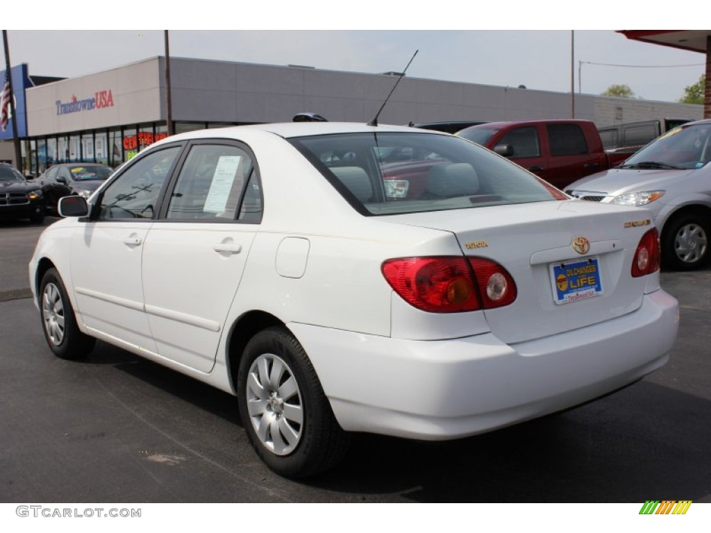 2003 Corolla LE - Super White / Light Gray photo #2