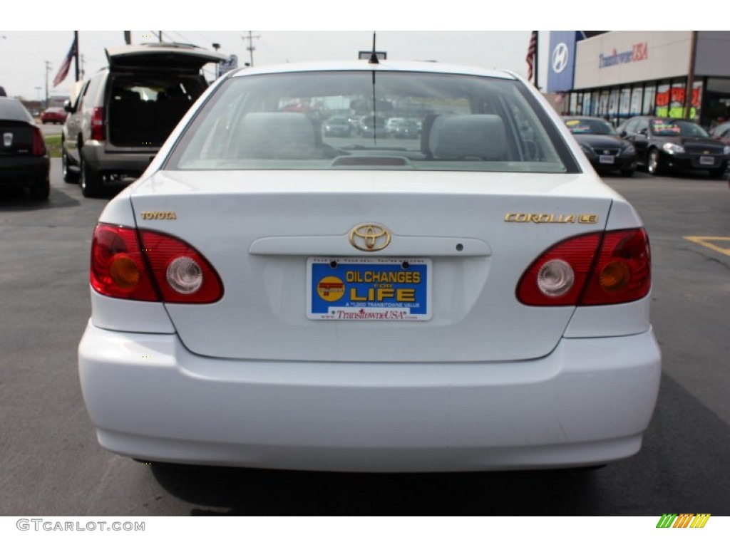 2003 Corolla LE - Super White / Light Gray photo #10